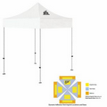 5' x 5' White Rigid Pop-Up Tent Kit, Full-Color, Dynamic Adhesion (1 Location)